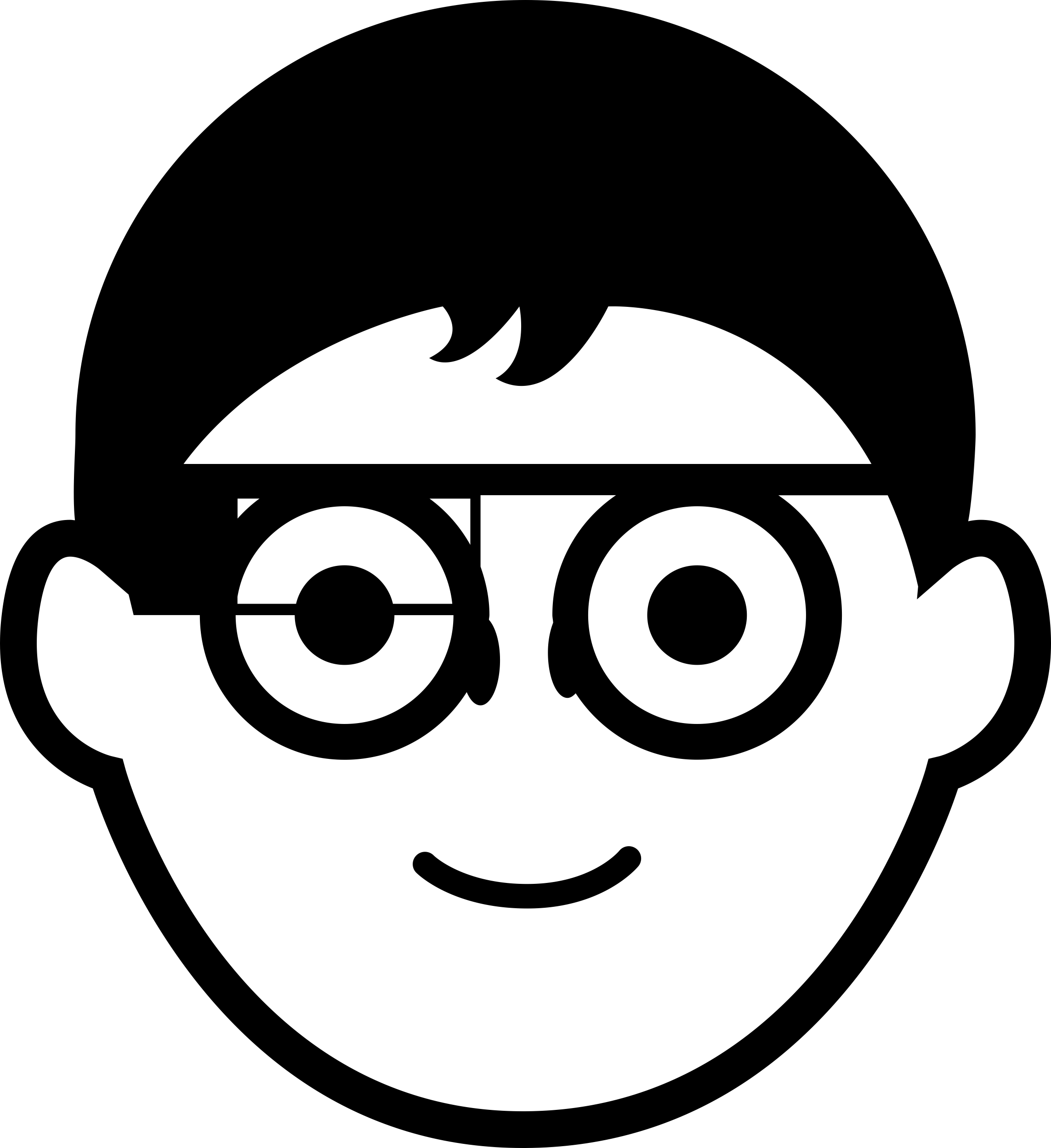 Boy Face With Circular Eyeglasses And Google Glasses Vinyl Svg File Free Vectors